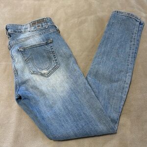 True Religion Casey Low‎ Rise Super Skinny Blue Jeans